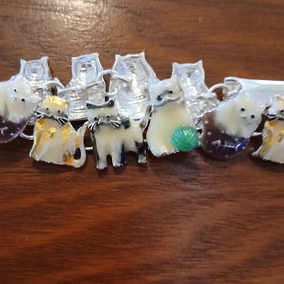 WOMEN'S CAT BRACELET   Enamel New  Without Tags - Picture 7 of 7